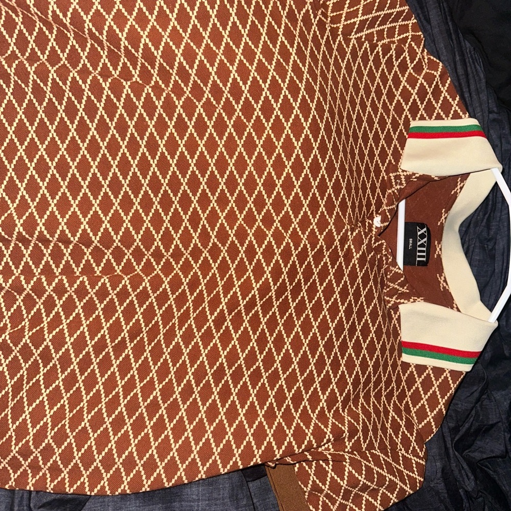Brown Diamond Pattern Shirt